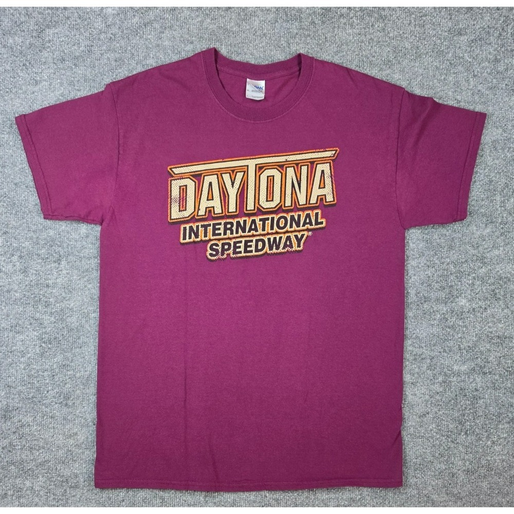 Vintage Nascar Daytona International Speedway Purple Racing T-Shirt Large Double